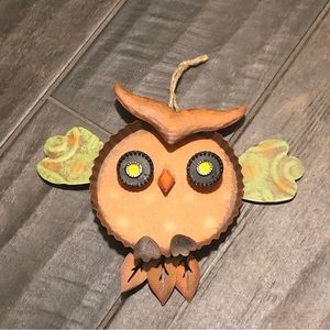 Metal Sculpted Owl Wall Hanging